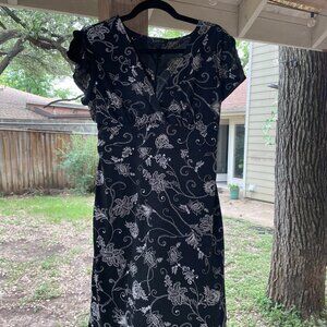 Black and white paisley dress, size L